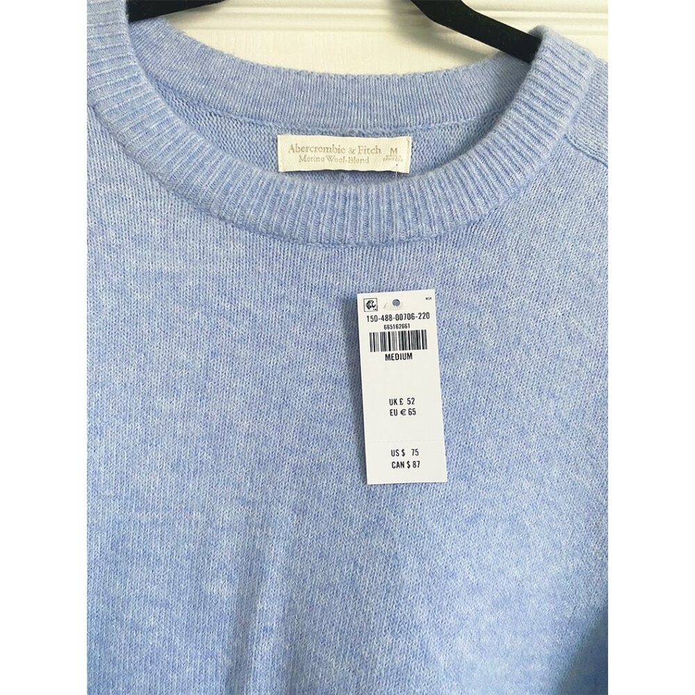 Abercrombie Madeline Merino Blend Sweater in Blue (M) - Picture 3 of 9